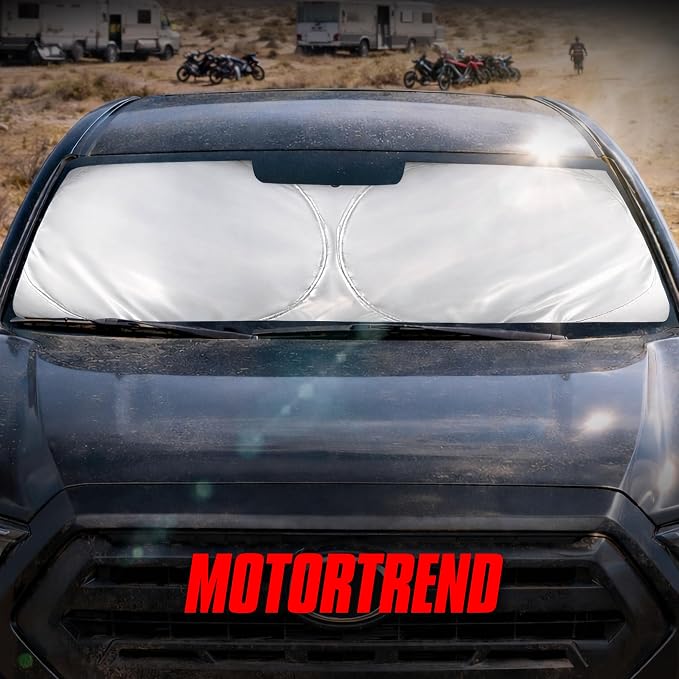 Motor Trend Custom Fit Toyota Tacoma Sun Shade for 2016-2023 2024 2025 & 2026 Toyota Tacoma Accessories Front Car Window Shades Sun Visor Cover - Windshield Sunshade for Automotive Interior Protection - Image 9