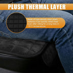 YoRise Car Seat Cushion, Car Driver Seats Protector Cover (Black) | Soft Plush Auto Seat Pad with Storage Pocket, Car Seat Cover with Non-Slip Rubber Bottom, Winter Vehicle Accessory - Image 5