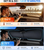 Large Windshield Sun Shade for Mazda CX 90 2024-2026, 7-Layer Heavy-Duty & Blocks UV Rays, 3D Scanned Custom Fit, Keep Interior Cooler, Easy Storage & Foldable SUV Accessories, No Sagging - Image 2