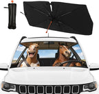 Horse Car Windshield Sun Shade Umbrella Bendable Handle Foldable Funny Horse Animal Driving Sunshade for Car Windshield Block UV Rays Keep Vehicle Cool for Most Sedans SUV Trucks 57"x30" - Image 6