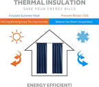 RYB HOME Short Blackout Curtains for Bedroom, Room Darkening Insulated | Rod Pocket, Summer Heat Light UV Blocking, Energy Saving, Drapes for Nursery, W34 x L45, Navy Blue, 2 Panels - Image 3