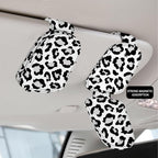 2 Pack Sunglass Holder for Car Visor, Universal Magnetic Car Sunglass Holder for Different Size Eyeglasses, Car Visor Accessories (Leopard-White) - Image 3