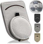 Sunglass Holder for Car Visor, Magnet Adsorbed Sunglasses Holder for Car Accessories Parts, Leather Car Sunglass Holder, Car Visor Sunglasses Clip for Glasses Cards (1PCS, Gray) by Sufilux