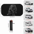 Aggressive Black Panther Car Windshield Sun Shade Foldable Umbrella Auto Sunshade for Car Truck SUV-Blocks Sun Visor Protector-Keeps Your Vehicle Cool - Image 3