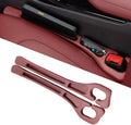 Car Seat Gap Filler Organizer of 2, 2 in 1 Car Gap Filler(Red) | Universal Gap Filler with Storage Pockets, No Drop Seat Guard for Phones Keys Cards,Car Accessories for Most Cars Trucks SUVs by FortiyParts