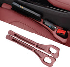 Car Seat Gap Filler Organizer of 2, 2 in 1 Car Gap Filler(Red) | Universal Gap Filler with Storage Pockets, No Drop Seat Guard for Phones Keys Cards,Car Accessories for Most Cars Trucks SUVs by FortiyParts