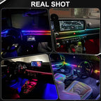 Dreamcolor Acrylic Interior Car LED Strip Lights, 6 in 1 Ambient Lighting Kit with Wireless APP, Dynamic Chasing Music Sync Fiber Optic Lights with DIY Mode, Car Inside Lighting Accessories - Image 7