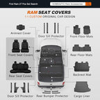 AOMSAZTO Custom Fit Seat Covers for Ram 2500 2019-2026 Full Set Black | Pickup Truck Seat Covers Waterproof faux leather, Breathable comfort, Airbag Compatible, Front covers only fit bucket seats - Image 9