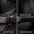 EKR F150 Seat Covers Custom Fit for (4 Door,SuperCrew) Ford F-150 Lariat 2021 2022 2023 2024 2025 2026 & F-150 (Lightning) Lariat 2022-2025 -Faux Leather(Black/Woodland Camo) - Image 7