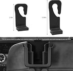 4 PCS Headrest Cup Holder for Car Back Seat, Auto Bottle & Phone Holder with Headrest Hooks, Multifunctional Plastic Back Seat Organizer for Phones Drinks Bags, Car Accessories - Image 3