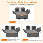 URPOWER Dog Back Seat Extender for Full-Size Crew Cab Trucks, Hard Bottom | Supports 550 lbs, Stable 3-Panel Hard Bottom, Added High-Density Foam for Comfort, Waterproof 900D Oxford, 45% More Space - Image 6