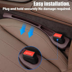 Car Seat Gap Filler, 2PCS No Drop Vehicle Seat Side Gap Seam Filler Plug Blocker with Storage Slot, Automotive Interior Console Side Pocket Organizer, Universal for SUV RV Truck (Beige) - Image 4