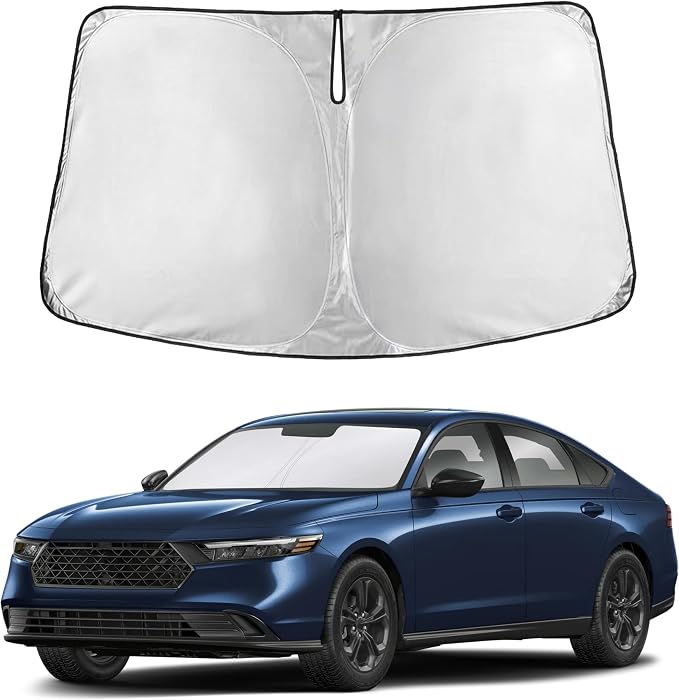 Autovir Windshield Sun Shade Fit for 2023-2024 2025 2026 Honda Accord | Sunshade, Front Car Window Shades Sun Visor, Blocks UV Rays & Heat, Car Accessories by Autovir