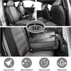 EKR Tacoma Car Seat Covers Custom Fit for Toyota Tacoma (Petrol) 2024 2025 2026 DoubleCab/CrewCab SR/SR5/TRD Sport/TRD Off-Road/Limited -Truck Seat Covers Full Set,Faux Leather(Black/Gray) - Image 5