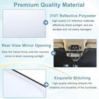 Premium Windshield Sun Shade for 2019-2025 2026 Dodge RAM 1500, Reflective 310T Material Front Window Sun Visor Blocks UV Rays Foldable Sunshade - Image 6