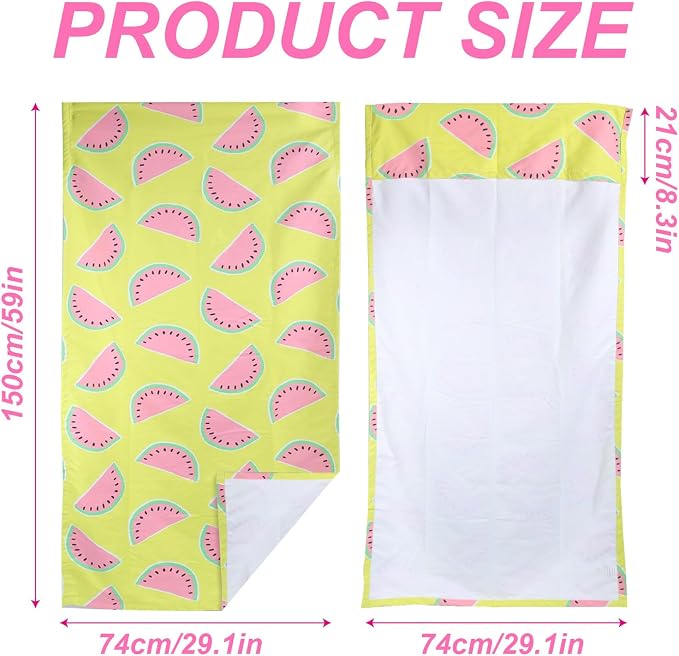 Car Seat Towel Covers Front Seats for Yoga,Gym,Workout,Sports,Running,Camping and Hiking,Automotive Cute Washable Sweat Towels Seat Cover Blanket for Cars Golf Trucks (Watermelon, 1Pcs) - Image 2
