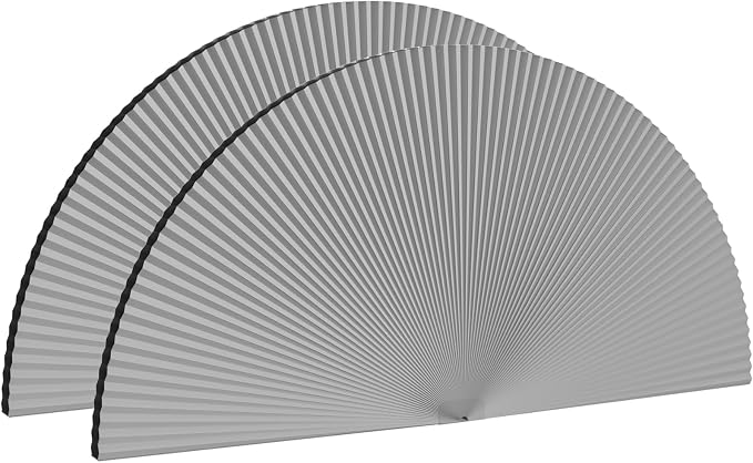Myshade Arch Window Shades Half Circle Blackout Cellular Shades Cordless No Drill Blinds for Windows Half Moon Honeycomb Fabric No Tools Room Darkening Shades Easy Install (2PCS Grey 72" W X 36" H) by MYSHADE