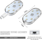 KVAEY 4 PCS Car LED Lights Interior Wireless, 7 Colors Magnetic Auto Ambient Light with 6 Bright LED Lamp Beads, Portable USB Rechargeable Vehicle Interior Led Night Light (Colorful, Sticky, 4pcs) - Image 2