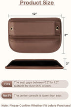 Premium Leather Car Seat Gap Filler Organizer (0.2”-1.2" Gaps), Clever Gifts for Car SUV Truck Owners (Brown, 2 Pack) - Image 6