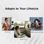 IRIS USA WOOZOO Portable Personal Fan, USB-C Charging, Tripod Stand, Black | LED Light, Mosquito Repellent Tray, 360° Tilt, 3 Speeds, Pet Stroller Car Fan, Camping Golfing Outdoor Use - Image 11