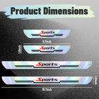 4PCS Car Door Sill Protector, Sport Anti-Slip Vehicle Door Edge Scratch Protection, Self-Adhesive Automotive Entry Guard Decoration Sticker, Universal for SUV RV Truck (White) - Image 2