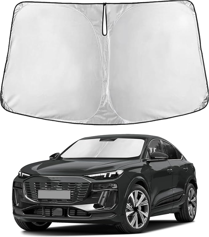 EcoNour Windshield Sunshade Compatible for Audi SQ6 e-tron 2025 2026 2027 | Sun Visor for Front Windshield & Window Sun Shade Cover, UV Heat Blocker & Protector, Car Accessories by EcoNour