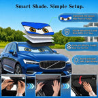 Car Windshield Sun Shade, Universal Fit Midsized Sedan SUV, Monster Blue | 63 x 31.5" Windshield Cover, Foldable Front Window Sunshade, UV Heat Protection, Cute Eyes Series - Image 4