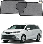Car Window Shade for Toyota Sienna 2021-2025,2 Pack UV & Glare Protection, Breathable Privacy Screen, Insect & Bug Blocker Magnetic Mesh Side Rear Sun Shades for Baby Camping, Napping & Travel by Unknown