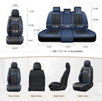 Coverado Nappa Leather Car Seat Covers Front Set, Luxury Waterproof Seat Protectors, Airbag Compatible Anti‑Slip Auto Seat Covers, Universal Fit for Most Cars SUVs Trucks Pickup Vehicles - Image 6