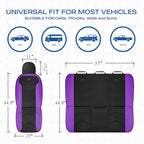 Skechers Memory Foam Seat Covers,Leather Car Seat Covers, Ultimate Comfort & Support Seat Covers Full Sets Airbag Compatible, Automotive Universal Fit Most for SUVs, Vans, Sedans, Cars, Trucks,Purple - Image 6