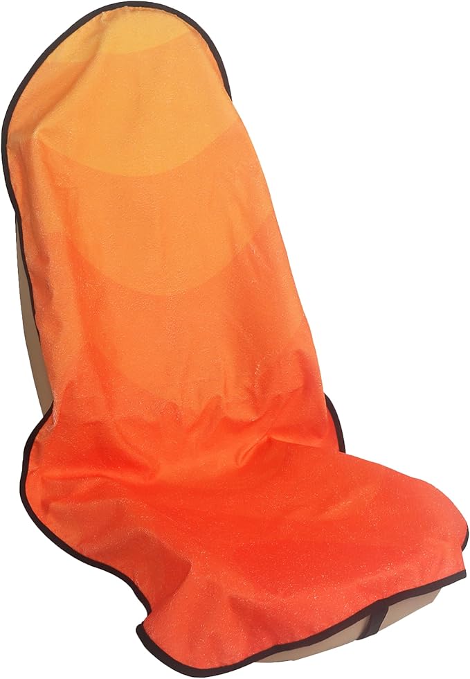 Car Seat Cover Protector Front Seats,for Gym Workout,Running,Swimming,Beach and Hiking,Waterproof Sweat Towel Bucket Seat Covers for Cars SUV Trucks (Orange, 1Pcs) by LoyaGour