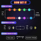 Frienda 8 Pieces Mini USB LED Car Light 8 Colors Atmosphere Lamp,Type A | Car LED Interior Lighting, 5v USB Atmosphere Light, Laptop Keyboard Office Decoration Night Lamp, Adjustable Brightness - Image 4
