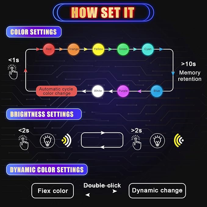 Frienda 8 Pieces Mini USB LED Car Light 8 Colors Atmosphere Lamp,Type A | Car LED Interior Lighting, 5v USB Atmosphere Light, Laptop Keyboard Office Decoration Night Lamp, Adjustable Brightness - Image 4