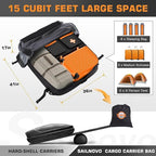 Sailnovo Rooftop Cargo Carrier roof Bag, 15 Cuft fit Cars with/Without Rack | Soft Waterproof Car Roof Bag,4 Tie-Down Straps, 4 Door Hooks,Foldable Car Top Carrier for Road Trip Camping Travel - Image 2