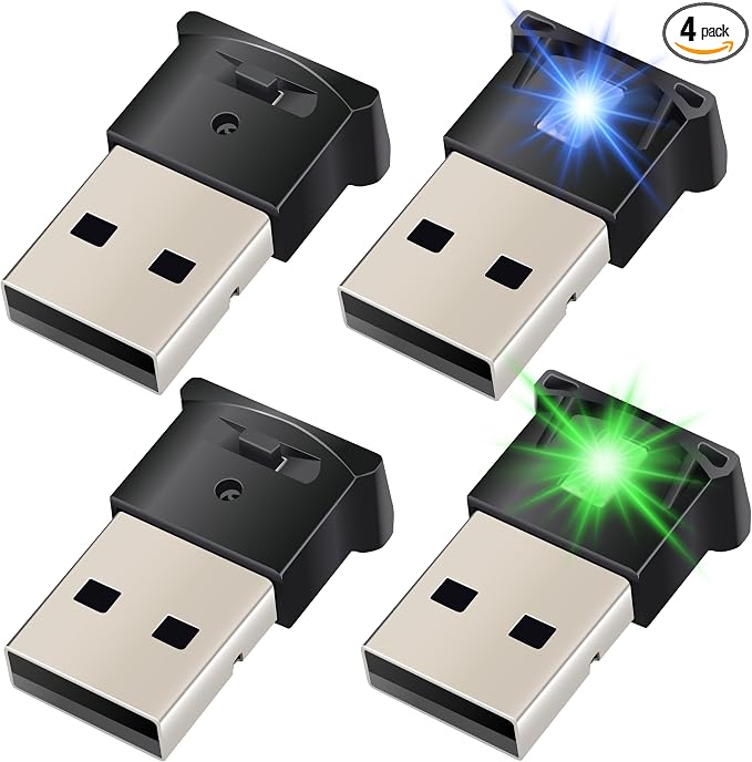 BFXM 2PCS Mini USB Car Light, 5V USB Light for Car, 8 Switchable Colors | Car Lights Interior, USB LED Light, Fit for Car, Laptop Keyboard, Home Office, Plug-and-Play USB Port by BFXM