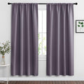 RYB HOME Blackout Curtains for Bedroom Living Room Nursery 72 inches Long | Thermal Insulated, Privacy Protection, Rod Pocket, Drapes for Office Home Theater, W42 x L72, Greyish Purple, 2 Panels by RYBHOME