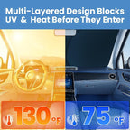 Magnelex Windshield Sun Shade for Ford Edge 2015-2024, Foldable Car Window Sunshade, Heat & UV Visor Cover, Reflective Front Shades Accessories - Image 3