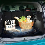 Universal Car Trunk Mat 29" x 39", Angel Wings Print All Weather Trunk Protection Cargo Liner, Durable Cargo Mat Rear Trunk Liner, Stylish Vehicle Interior Accessories Suitable for Most Car Models - Image 3