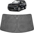 Proadsy Custom Fit 2014-2026 Jeep Grand Cherokee Car Windshield Sun Shade | Ice Crystal Micro-Refraction Blocks 99% UV, Drops Cabin Temp 54°F. Foldable Full Coverage for Summer Parking/Camping Privacy by Proadsy