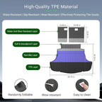 xipoqix Cargo Mat Backrest Mat Compatible with 2025 2026 Toyota Camry | TPE Cargo Liner Back Seat Protector Replacement for 2025 2026 Toyota Camry Accessories (Trunk Mat+Backrest Mats) - Image 5