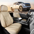 Coverland Premium Custom Fit Truck Car Seat Covers Front Seats Waterproof | Airbag Compatible Non-Slip Seat Cover for 2014-2021 Toyota Tundra CrewMax, Double Cab [Beige - Size Chart A40] by Coverland