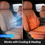Coverland Custom SUV Car Seat Covers for 2016-2026 Subaru Crosstrek | Premium Waterproof Faux Leather Non-Slip Memory Foam Airbag Compatible Custom Fit Interior Protector [Front Seat-Camel Brown] - Image 5