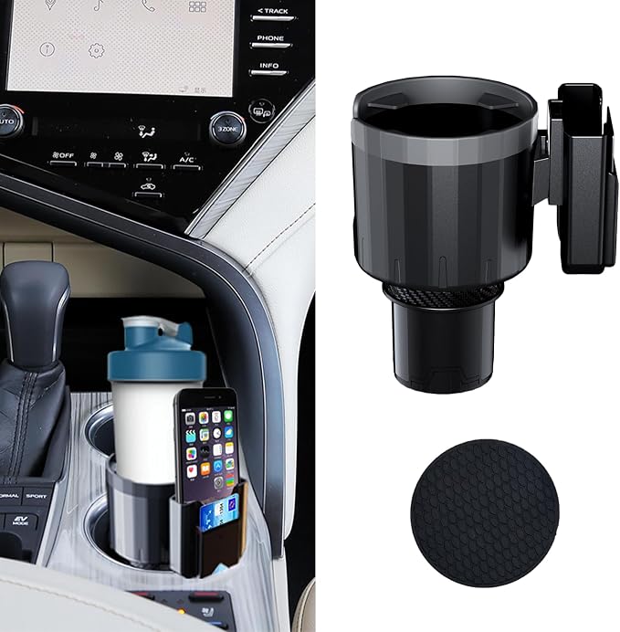 Adjustable Large Cup Holder Adapter, Universal Storage Expander Big Cup Holder Change Organizer for Most Vehicles by Lecctso