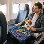 Adjustable Kids Tray Table Cover with Multi Portable Pockets, Airplane Travel Essentials for Kids, Toddlers, Adults, Airplane Must Haves, Plane Travel Essential, Travel Tray for Plane Train, Dinosaur - Image 8