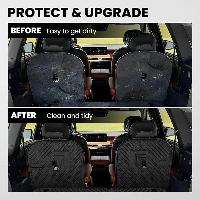 LASFIT Kick Mats for Kia Telluride 7-Seat 2027 (Not Fit 8-Seat) | 2nd Row Captain Chair Seat Back Cover Protectors, All Weather TPE Waterproof Rear Backrest Liner - Image 3