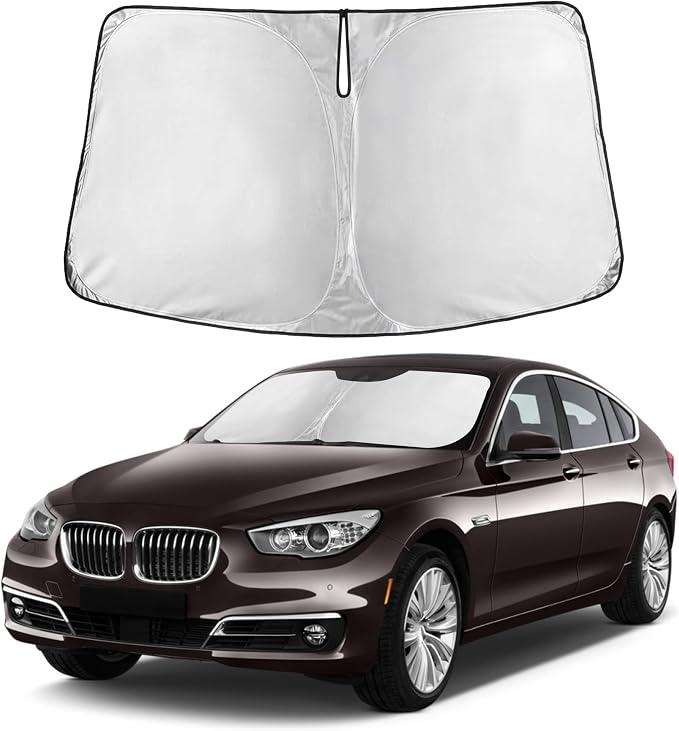 Autovir Windshield Sun Shade Fit for 2011-2014 2015 2016 BMW 5 Series | Sunshade, Front Car Window Shades Sun Visor, Blocks UV Rays & Heat, Car Accessories by Autovir