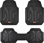 Coverado Car Floor Mats for Cars, Waterproof All Weather Floor Mats, Deep Dish Car Mats, Universal Trim to Fit Automotive Floor Mats for Trucks Car Accessories for Cars SUV Truck (3 Pcs,Black) by COVERADOAUTO