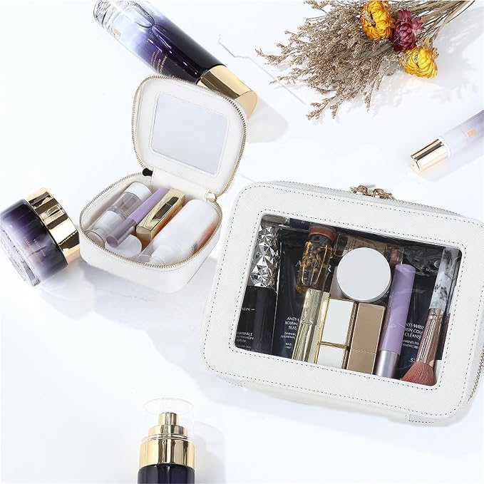 Clear Makeup Bagswith Mini Cosmetic Bags,Travel Toiletry Bags for Women,Portable Cosmetic Bags Case, Transparent Waterproof Cosmetic Organizer Storage Bags for Women Men - Image 3