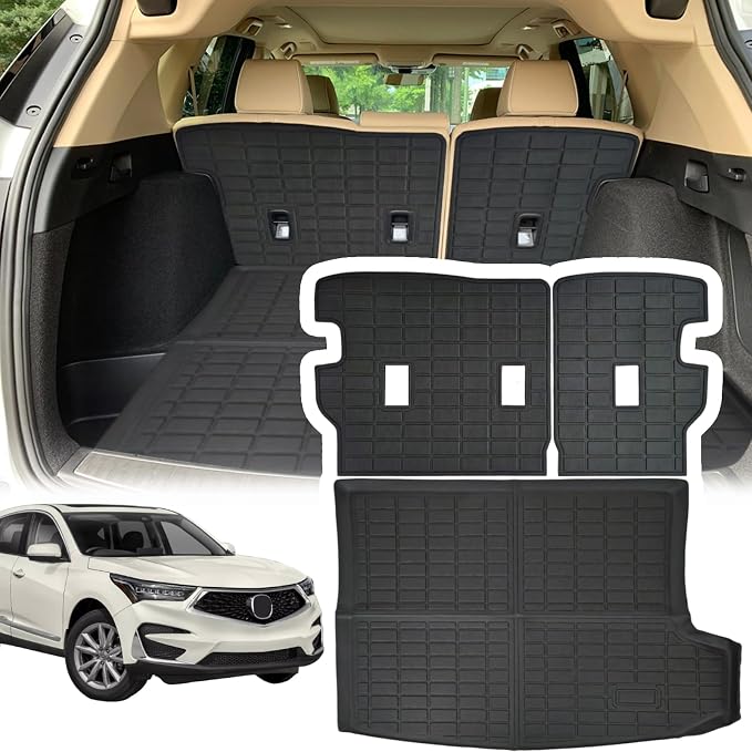 Cargo Liner Compatible with 2019-2026 Acura RDX Trunk Mat Back Seat Cover Protector(Backrest+Trunk Mat) by YEBOOCA