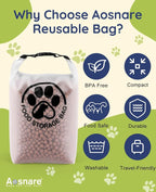 25 Cups Pet Food Storage Bag for Travel - Transparent Leak-Proof Dog Food Container with Roll-Top Closure, Keeps Kibble Fresh for Camping Trip, Dog Boarding, Weekend Getaways - Image 3